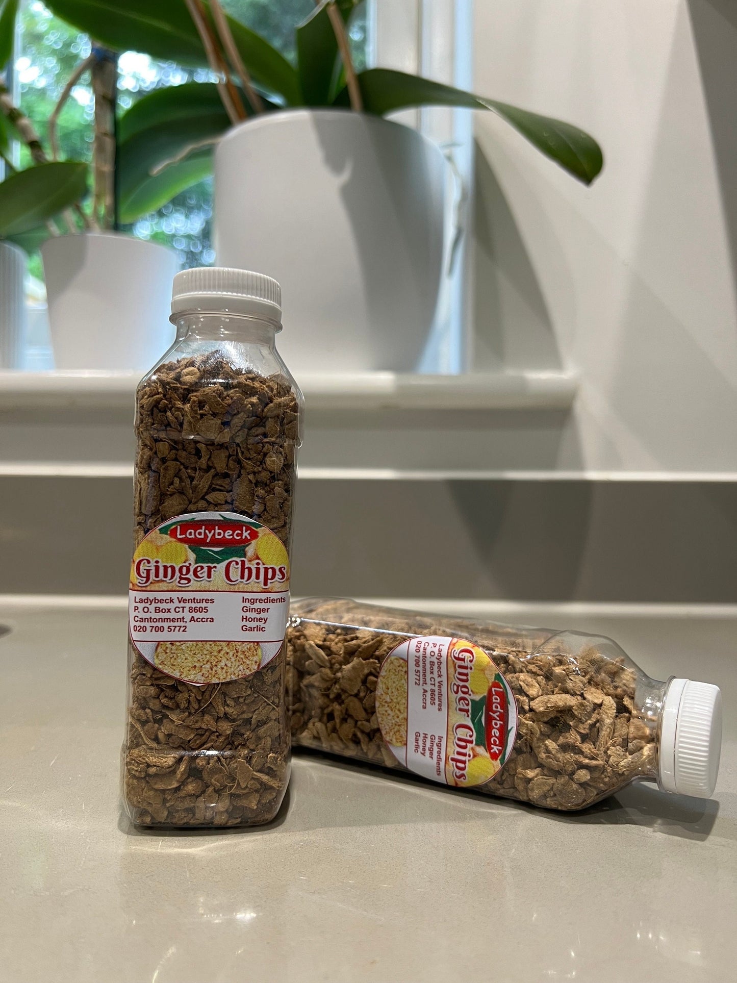 Ginger & honey chips with a hint of garlic