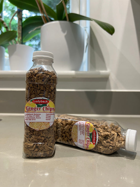 Ginger &  honey chips with a hint of garlic